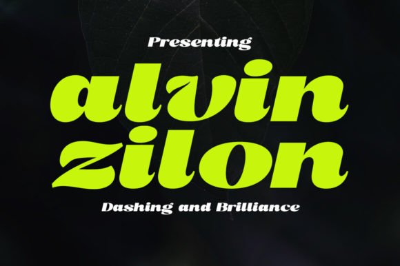 Alvin Zilon: An Elegant Display Font for Web Designers