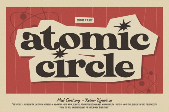 Atomic Circle: Mid Century Display Font for Brand Identity