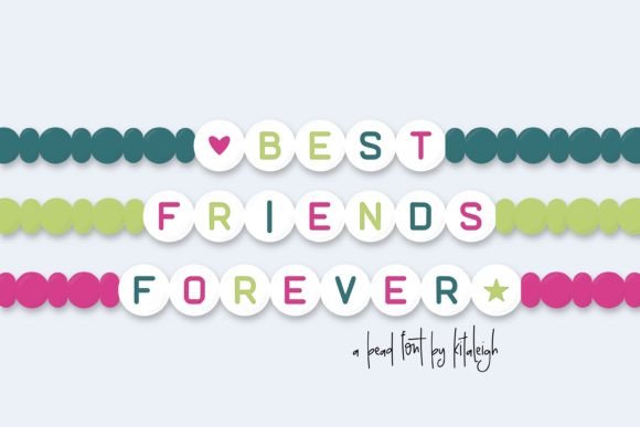 Best Friends Forever Bead-Inspired Display Font for Playful Branding