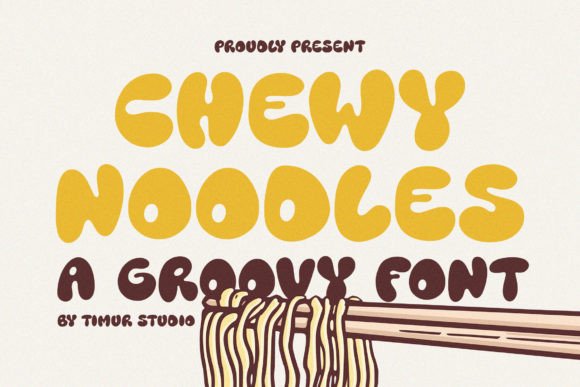 Chewy Noodles: A Retro Display Font for Editorial Design Projects