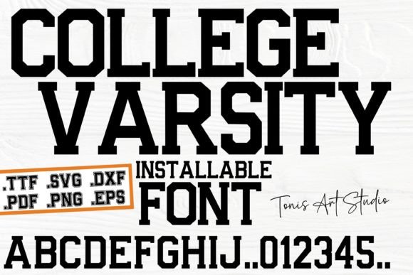 College Varsity Font for Editorial Design and Publishing