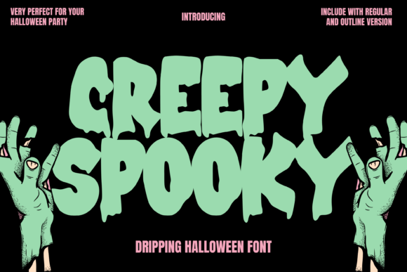 Creepy Spooky Display Font for Halloween Campaign Design