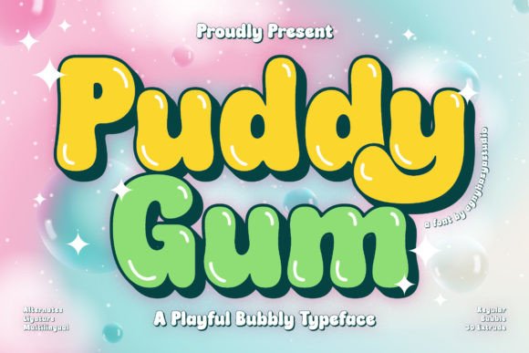 Puddy Gum: A Playful Display Typeface for Editorial Design
