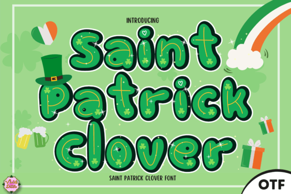 Saint Patrick Clover: A Festive Display Font for Business Branding