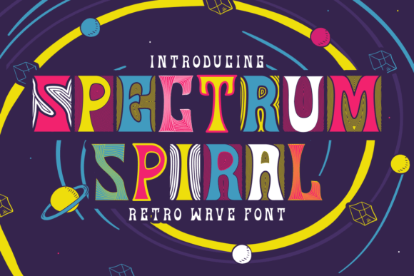 Spectrum Spiral: A Retro Wave Font for Creative Makers