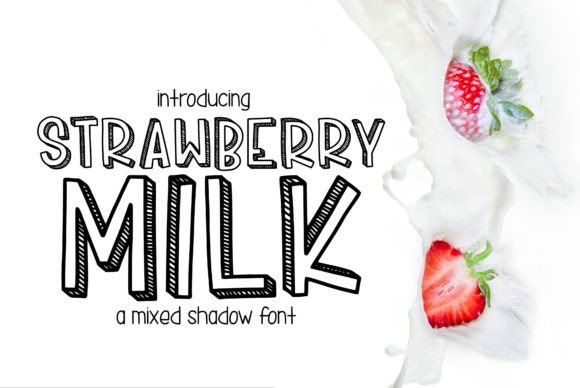 Strawberry Milk Font for Handmade Product Designs