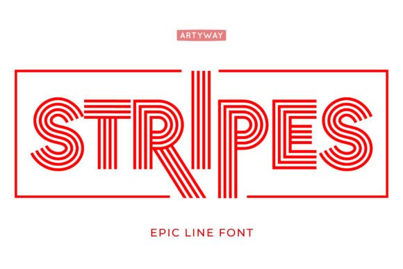 Stripes Font: Bold Geometric Display Typeface for Editorial Design