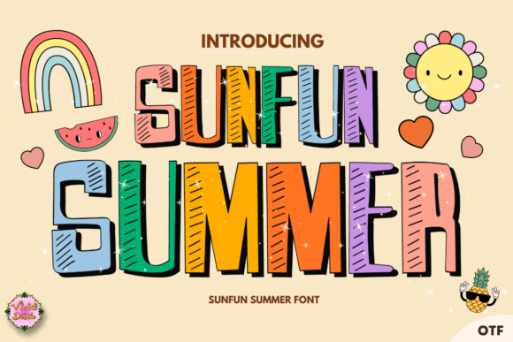 Sunfun Summer: A Display Font for Editorial Design and Branding