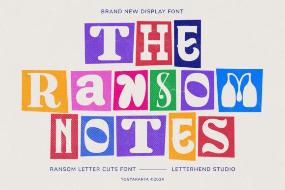 The Ransom Notes Display Font for Editorial Design and Headlines