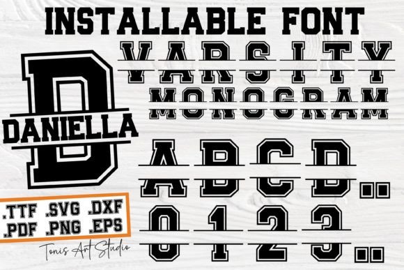 Varsity Monogram: Athletic Display Font for Polished Branding