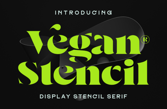 Vegan Display Stencil Font for Blog and Editorial Design