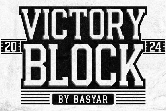 Victory Block: A Bold Display Font for Small Business Branding
